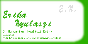 erika nyulaszi business card